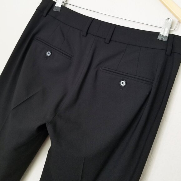 Vince. Classic Black Side Strapping Trouser Pants Size 8 Wool Blend Pockets $265 - Picture 6 of 15
